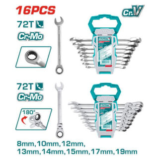 JX 16 CLES A CLIQUET DE 08-19MM THT103RK166