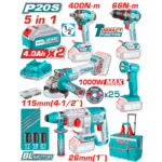 KIT DE 5PCS OUTILLAGES ELECTRO-PORTATIFS TCKLI2059