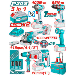 KIT DE 5PCS OUTILLAGES ELECTRO-PORTATIFS TCKLI2059