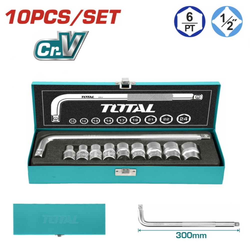 BOITE A DOUILLES 1/2" 10PCS THTL121101