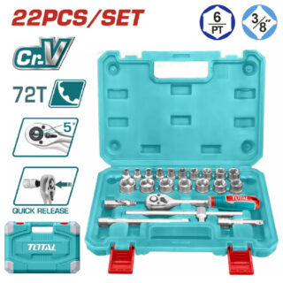 BOITE A DOUILLES 3/8" 22PCS THT381221