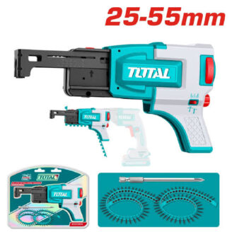 Toy role-play heat gun set in turquoise and white with 25-55mm text above; includes extra attachments and rings for trimmer-like activities.